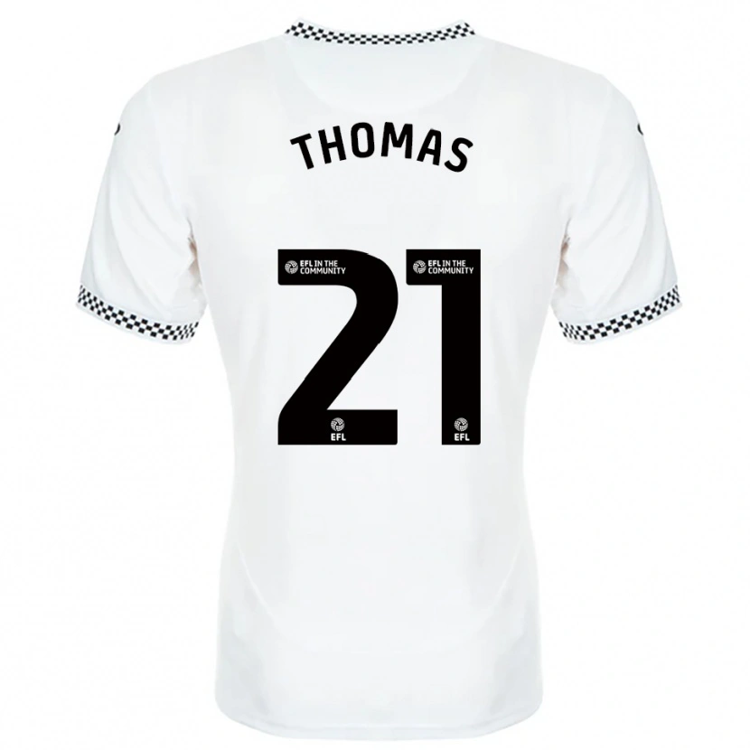 Danxen Niño Camiseta Emily Thomas #21 Blanco Naranja 1ª Equipación 2025/26 La Camisa México