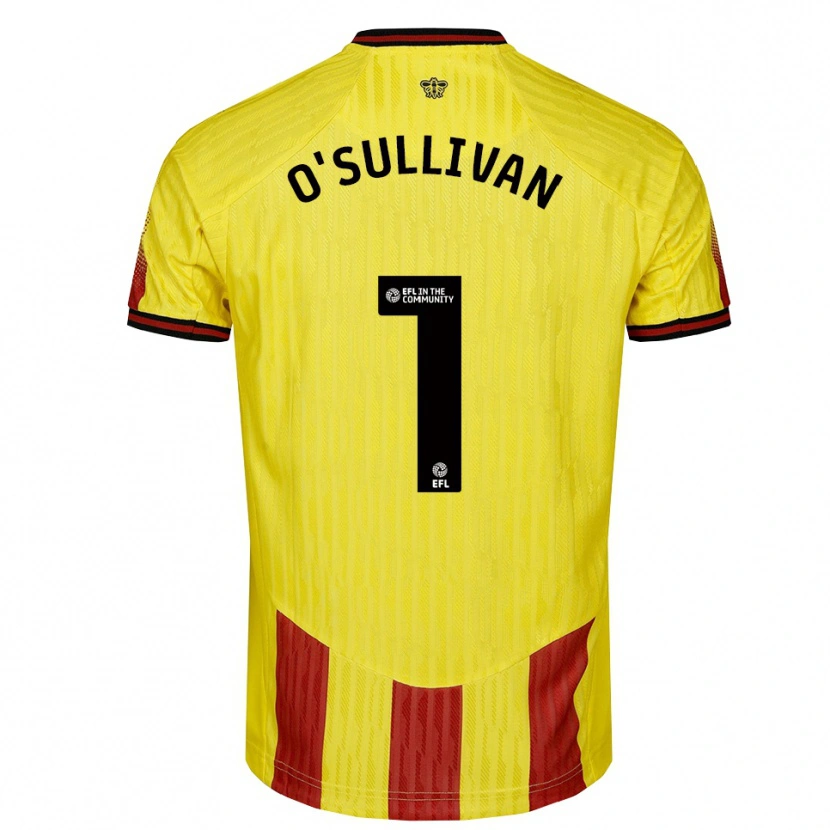 Danxen Niño Camiseta Maria O'sullivan #1 Amarillo Rojo 1ª Equipación 2025/26 La Camisa México