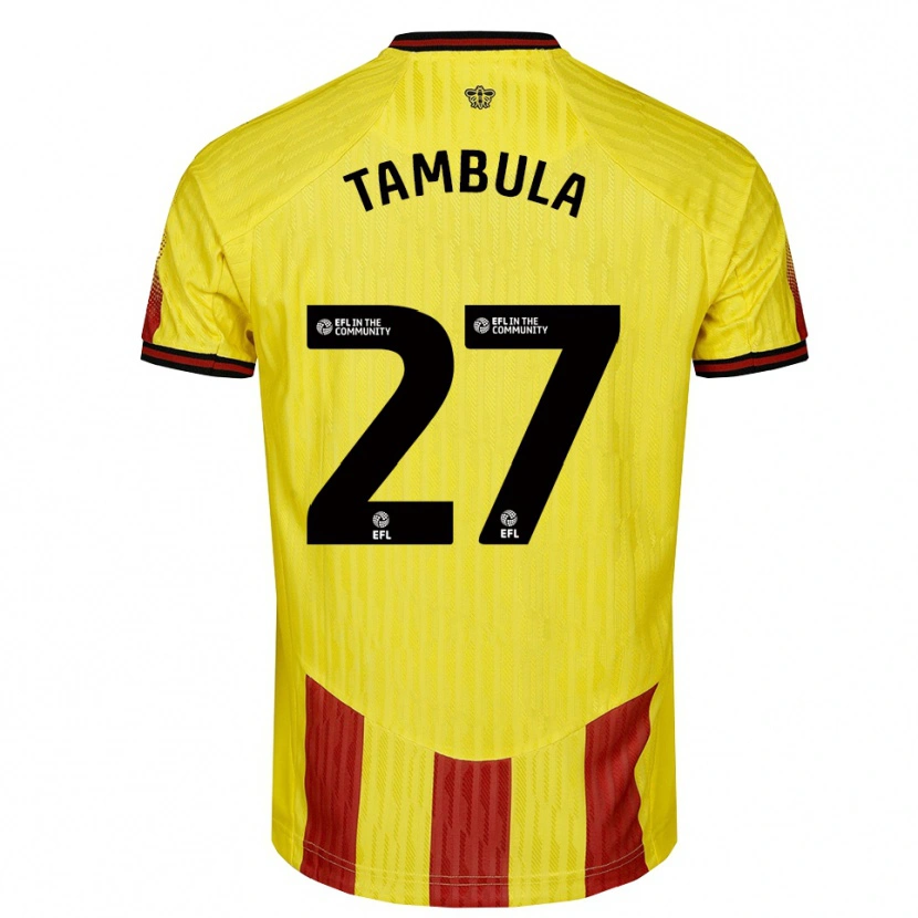 Danxen Niño Camiseta Chloe Tambula #27 Amarillo Rojo 1ª Equipación 2025/26 La Camisa México