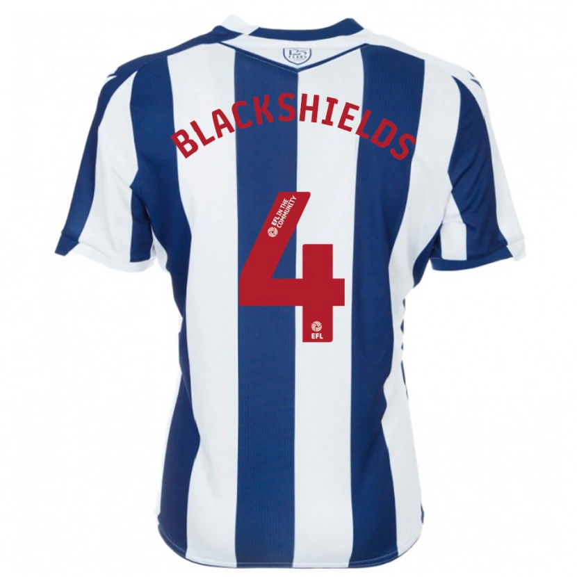 Danxen Niño Camiseta Charlie Blackshields #4 Azul Marino Blanco 1ª Equipación 2025/26 La Camisa México