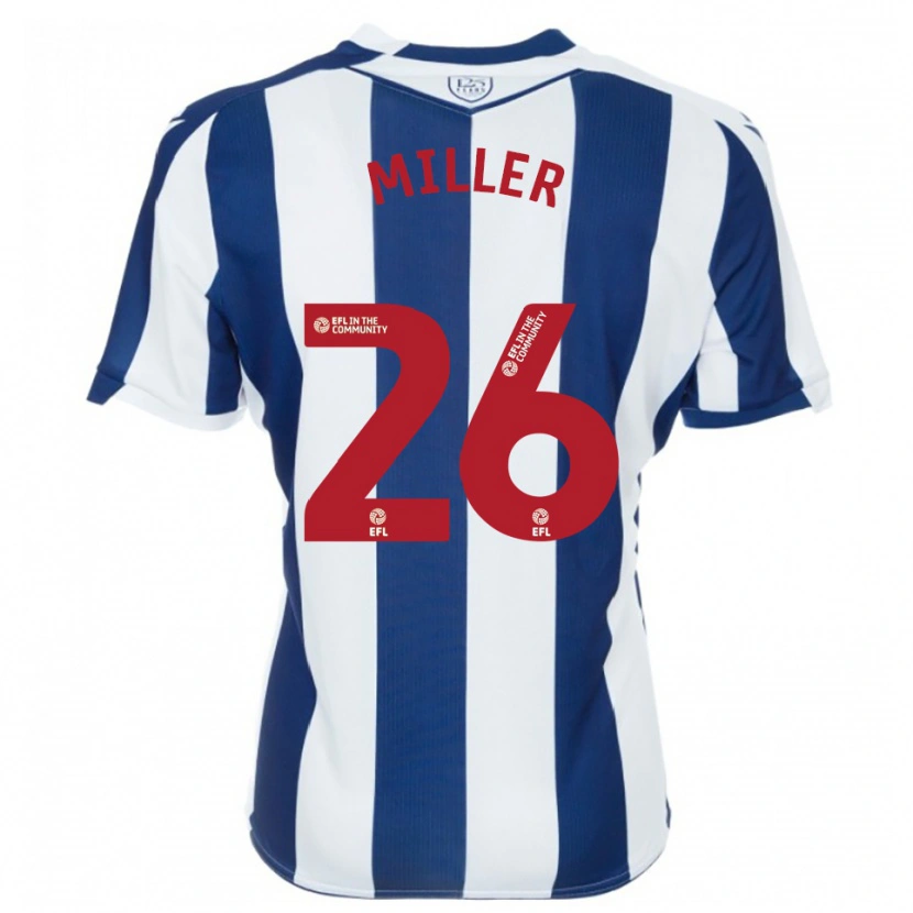 Danxen Niño Camiseta Nna Miller #26 Azul Marino Blanco 1ª Equipación 2025/26 La Camisa México