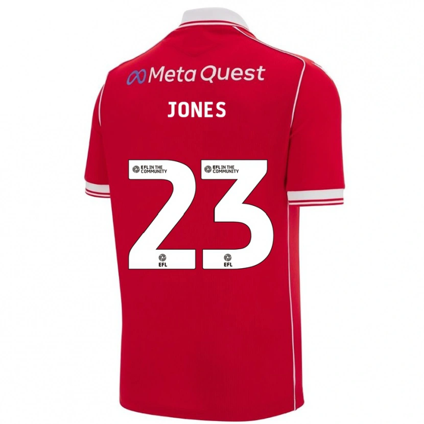 Danxen Niño Camiseta Ruby Jones #23 Rojo Blanco 1ª Equipación 2025/26 La Camisa México
