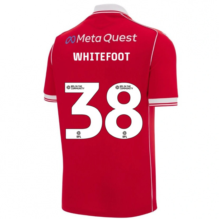 Danxen Niño Camiseta Lily Whitefoot #38 Rojo Blanco 1ª Equipación 2025/26 La Camisa México