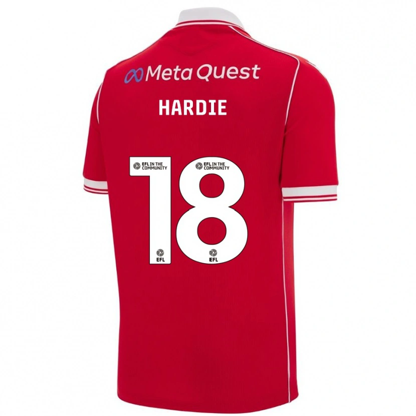 Danxen Niño Camiseta Ryan Hardie #18 Rojo Blanco 1ª Equipación 2025/26 La Camisa México