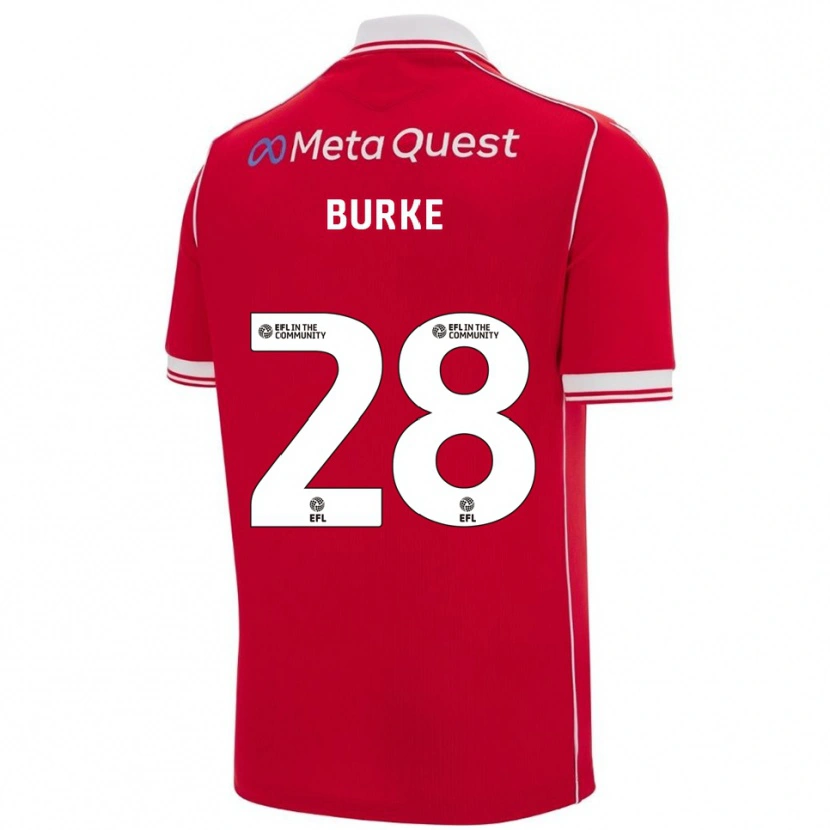 Danxen Niño Camiseta Leah Burke #28 Rojo Blanco 1ª Equipación 2025/26 La Camisa México
