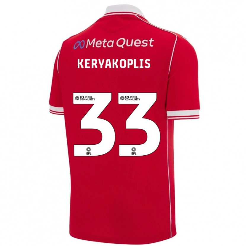 Danxen Niño Camiseta Hannah Keryakoplis #33 Rojo Blanco 1ª Equipación 2025/26 La Camisa México
