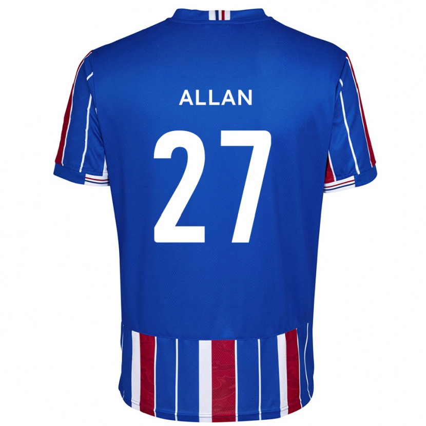 Danxen Niño Camiseta Jake Allan #27 Azul Rojo Blanco 1ª Equipación 2025/26 La Camisa México