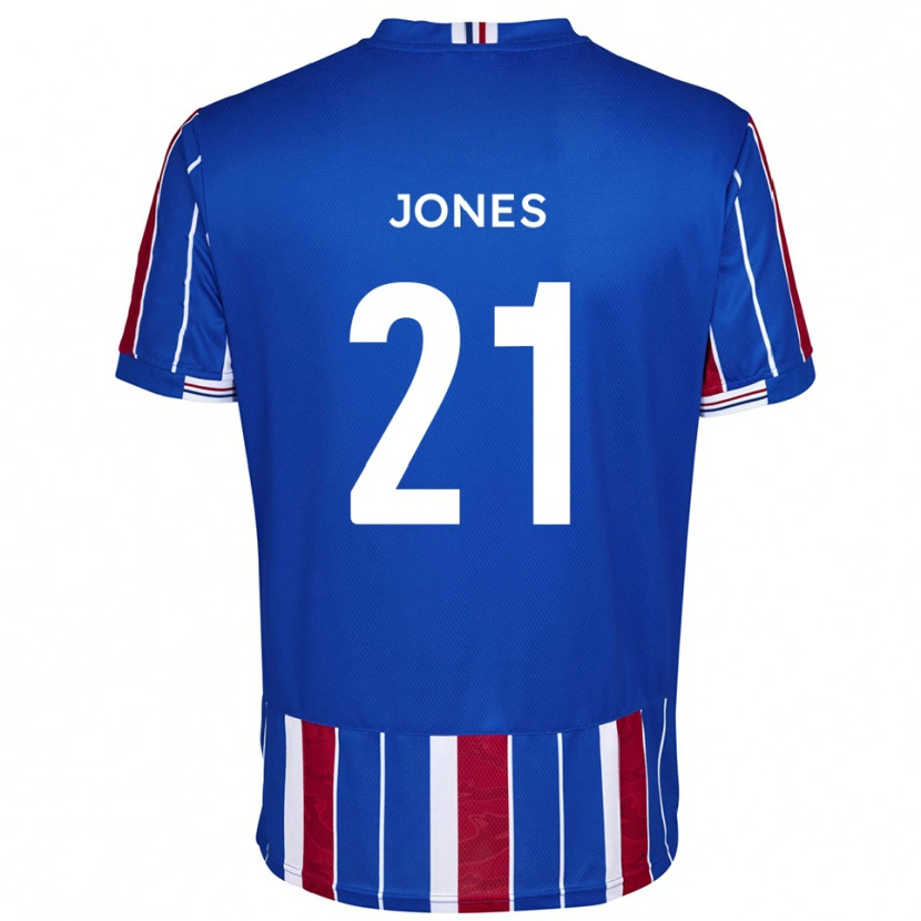 Danxen Niño Camiseta Jordan Jones #21 Azul Rojo Blanco 1ª Equipación 2025/26 La Camisa México