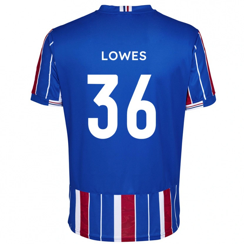Danxen Niño Camiseta Jonah Lowes #36 Azul Rojo Blanco 1ª Equipación 2025/26 La Camisa México