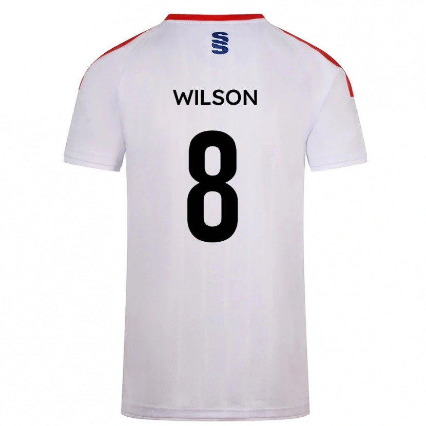 Danxen Niño Camiseta George Wilson #8 Blanco Azul Marino 1ª Equipación 2025/26 La Camisa México