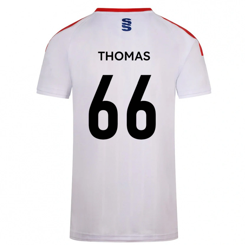 Danxen Niño Camiseta Luca Thomas #66 Blanco Azul Marino 1ª Equipación 2025/26 La Camisa México