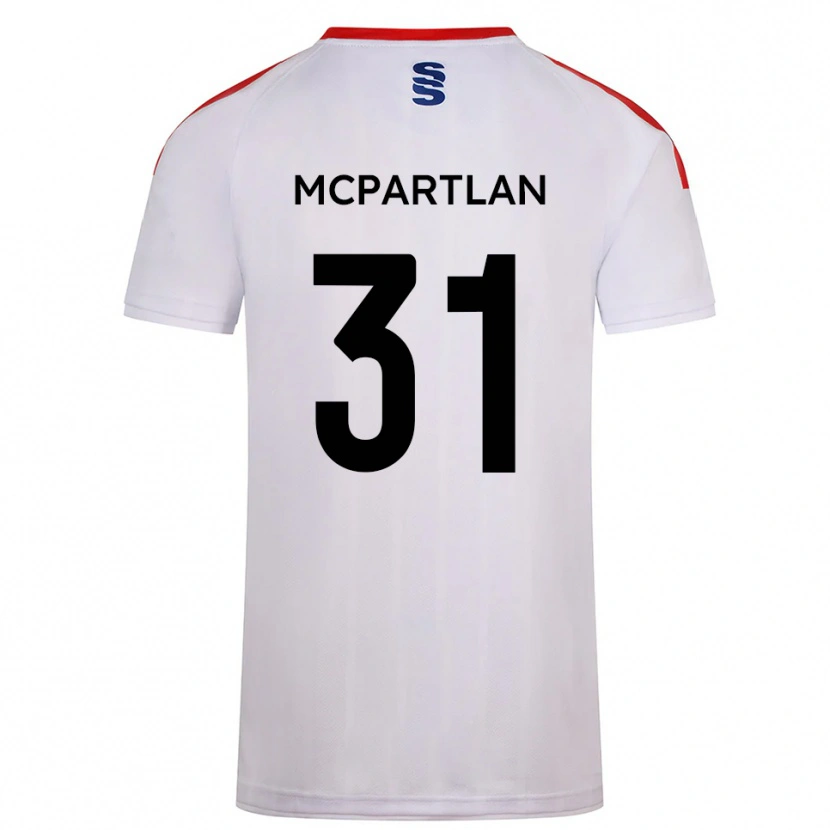 Danxen Niño Camiseta Cian Mcpartlan #31 Blanco Azul Marino 1ª Equipación 2025/26 La Camisa México