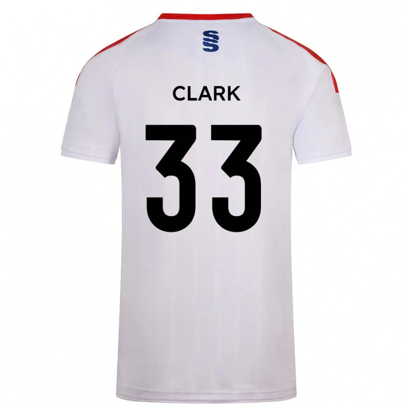 Danxen Niño Camiseta Charlie Clark #33 Blanco Azul Marino 1ª Equipación 2025/26 La Camisa México