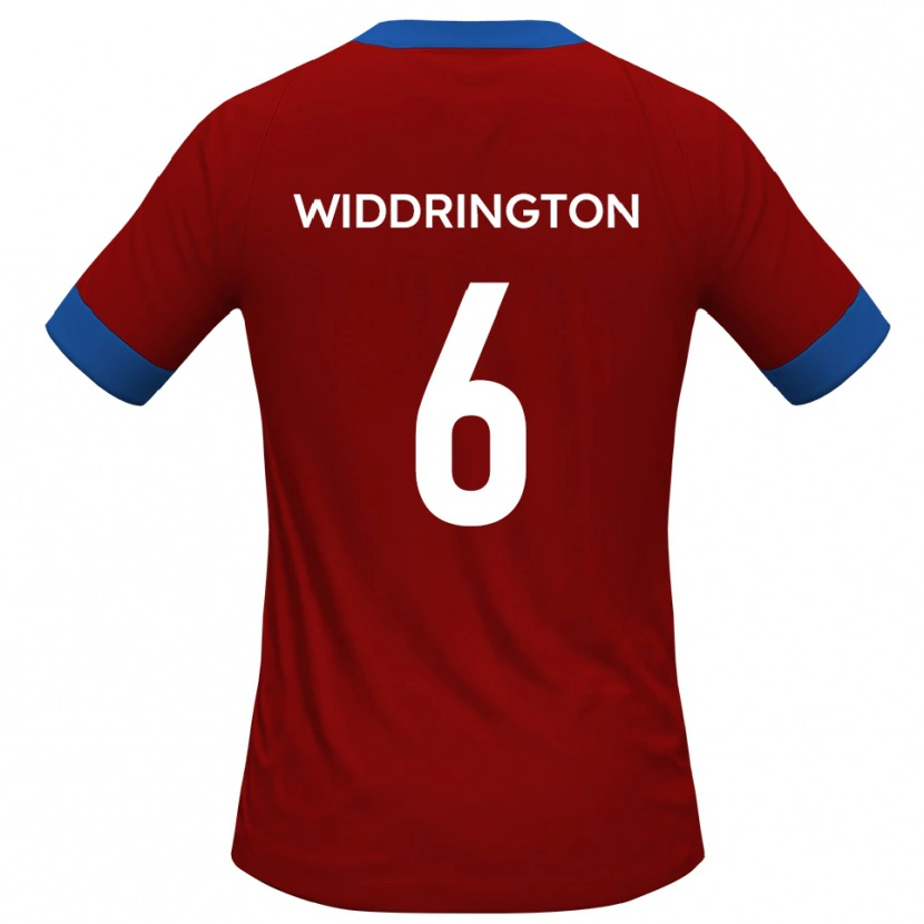 Danxen Niño Camiseta Theo Widdrington #6 Rojo Azul 1ª Equipación 2025/26 La Camisa México