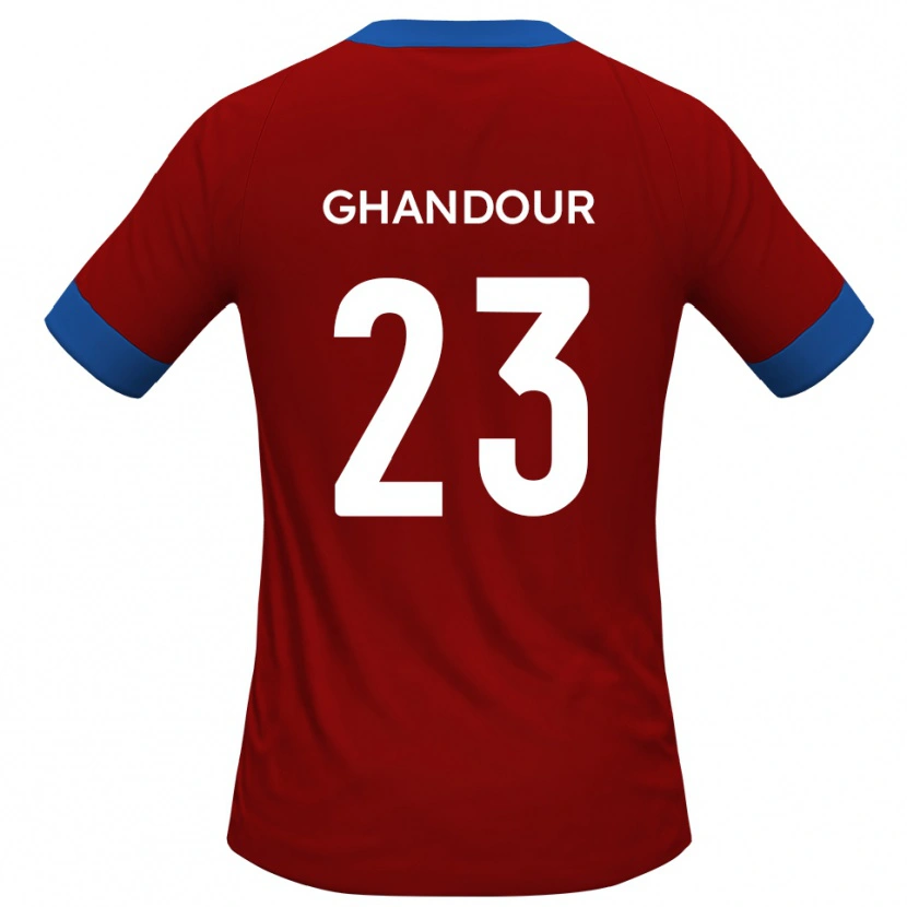 Danxen Niño Camiseta Hady Ghandour #23 Rojo Azul 1ª Equipación 2025/26 La Camisa México