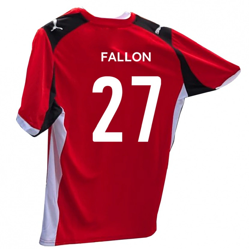 Danxen Niño Camiseta Louie Fallon #27 Rojo Blanco 1ª Equipación 2025/26 La Camisa México
