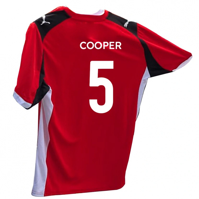 Danxen Niño Camiseta Jake Cooper #5 Rojo Blanco 1ª Equipación 2025/26 La Camisa México