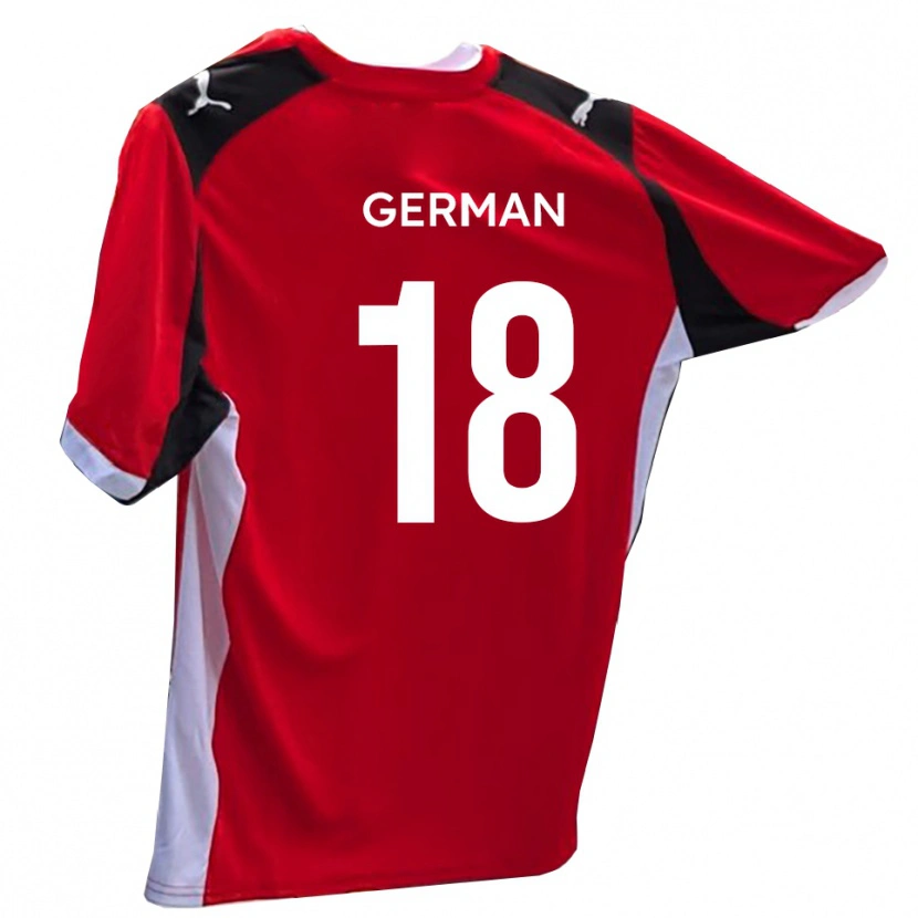 Danxen Niño Camiseta Owen German #18 Rojo Blanco 1ª Equipación 2025/26 La Camisa México