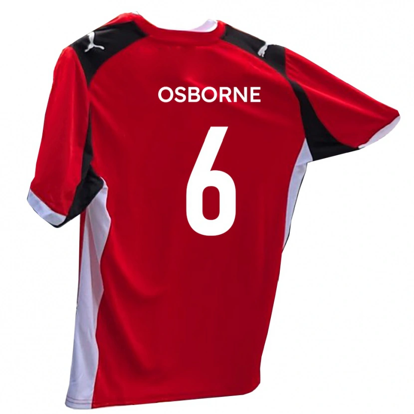 Danxen Niño Camiseta Elliot Osborne #6 Rojo Blanco 1ª Equipación 2025/26 La Camisa México