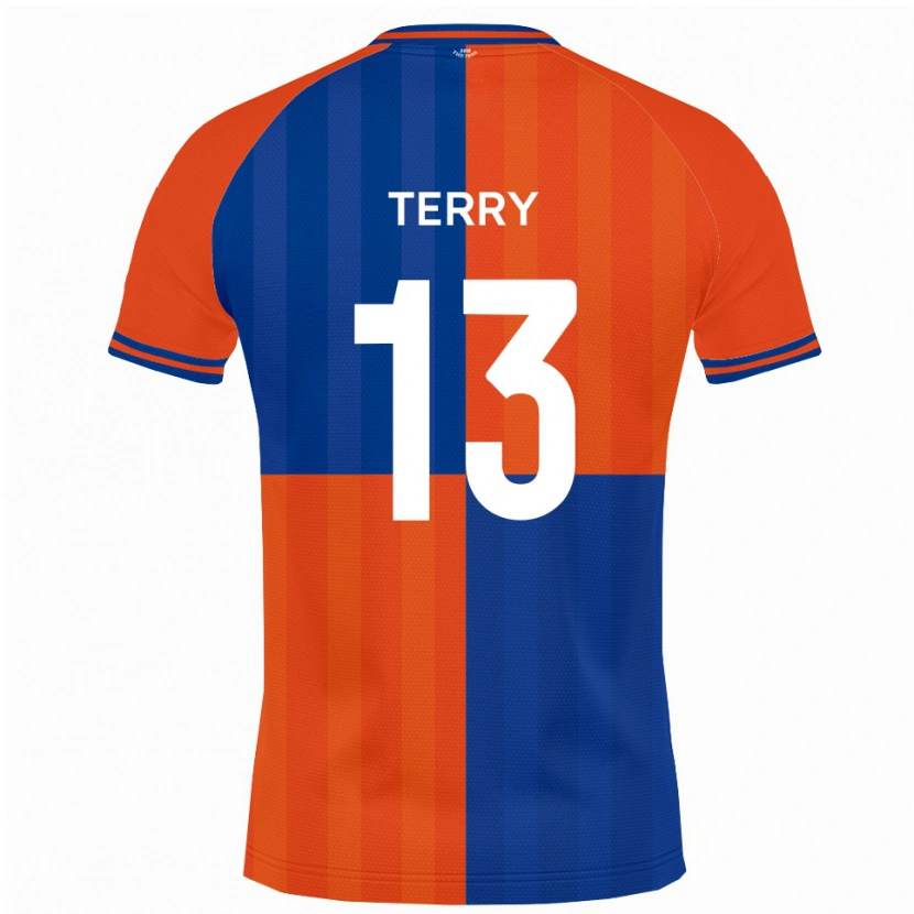 Danxen Niño Camiseta Mason Terry #13 Naranja Azul Real 1ª Equipación 2025/26 La Camisa México