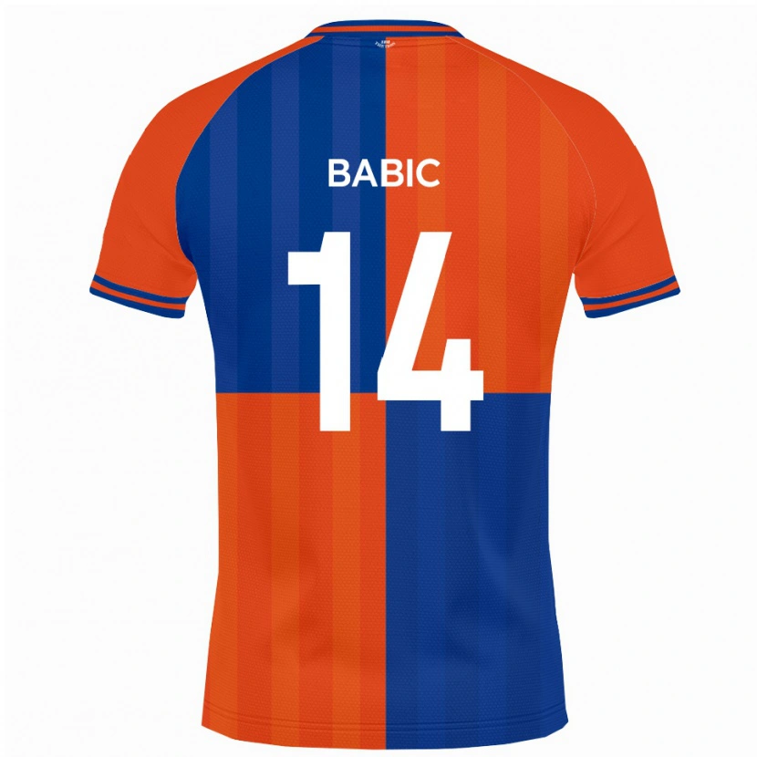 Danxen Niño Camiseta Goran Babic #14 Naranja Azul Real 1ª Equipación 2025/26 La Camisa México