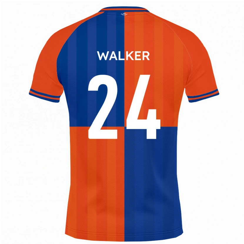 Danxen Niño Camiseta Lewis Walker #24 Naranja Azul Real 1ª Equipación 2025/26 La Camisa México