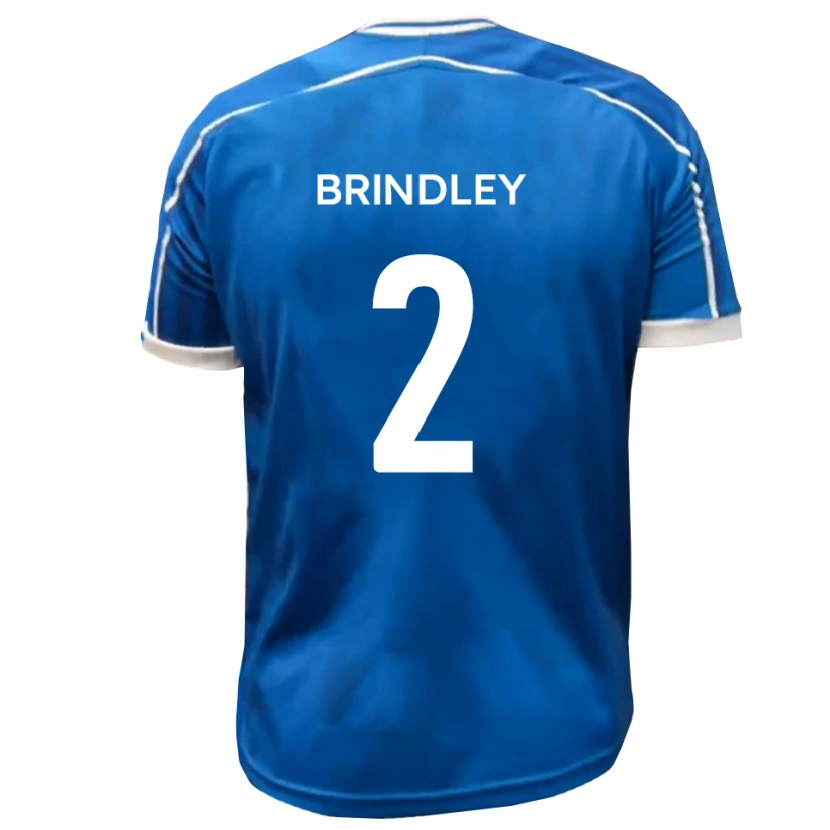 Danxen Niño Camiseta Richard Brindley #2 Azul Blanco 1ª Equipación 2025/26 La Camisa México