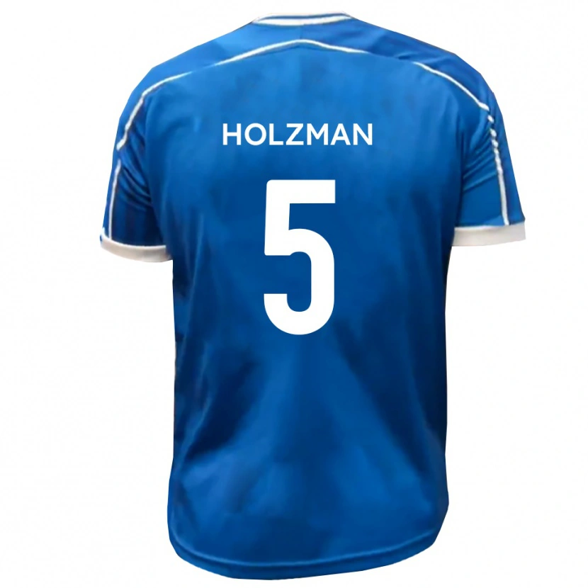 Danxen Niño Camiseta Louie Holzman #5 Azul Blanco 1ª Equipación 2025/26 La Camisa México