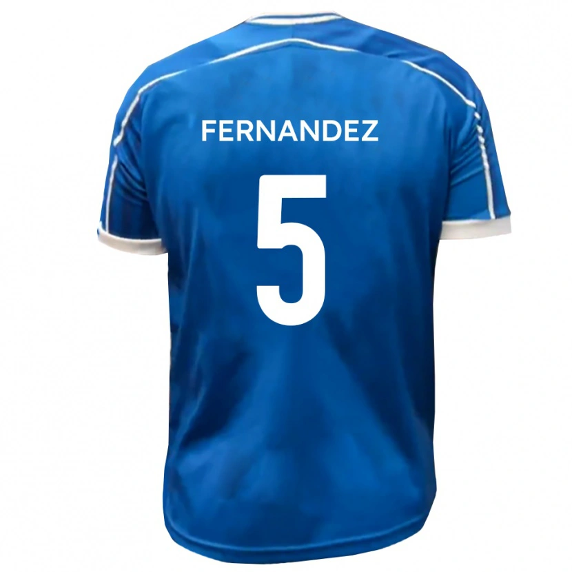 Danxen Niño Camiseta Luis Fernandez #5 Azul Blanco 1ª Equipación 2025/26 La Camisa México