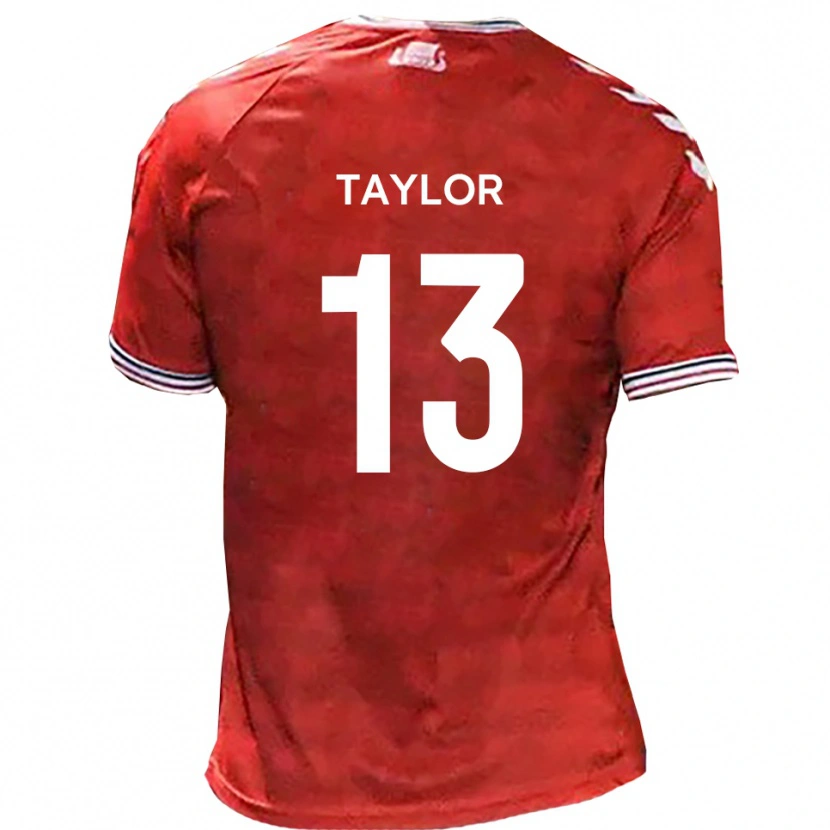 Danxen Niño Camiseta Sam Taylor #13 Rojo Blanco 1ª Equipación 2025/26 La Camisa México