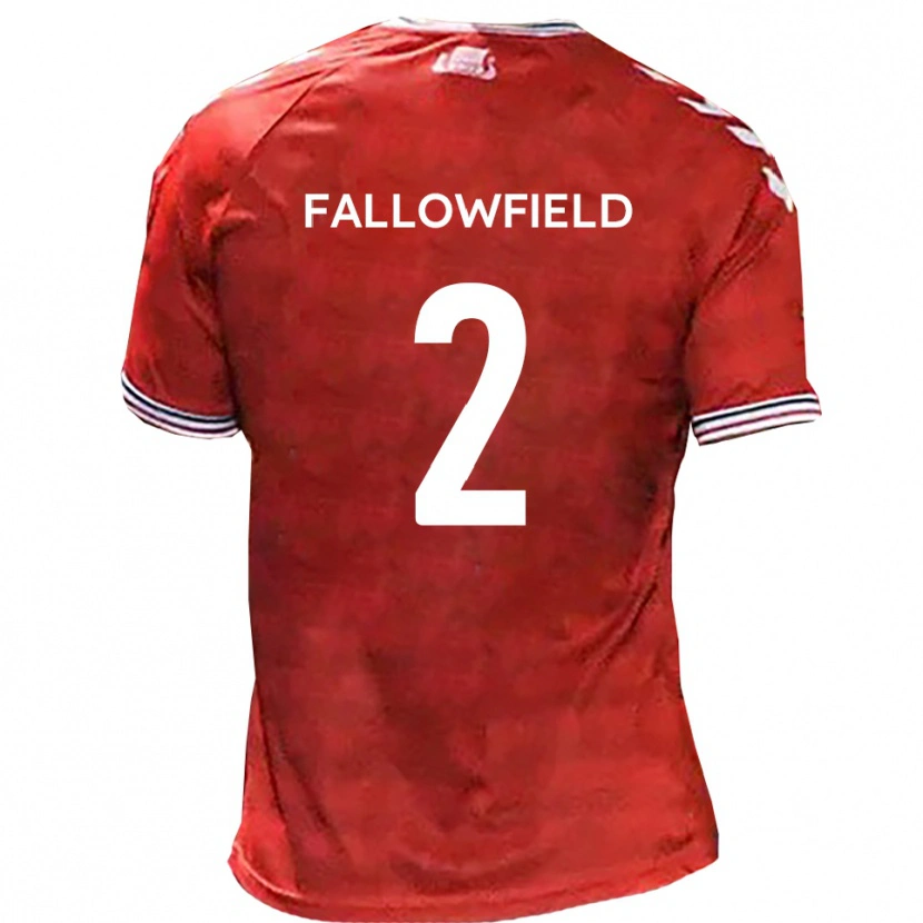 Danxen Niño Camiseta Ryan Fallowfield #2 Rojo Blanco 1ª Equipación 2025/26 La Camisa México
