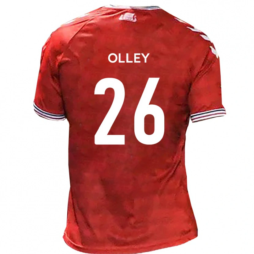 Danxen Niño Camiseta Greg Olley #26 Rojo Blanco 1ª Equipación 2025/26 La Camisa México