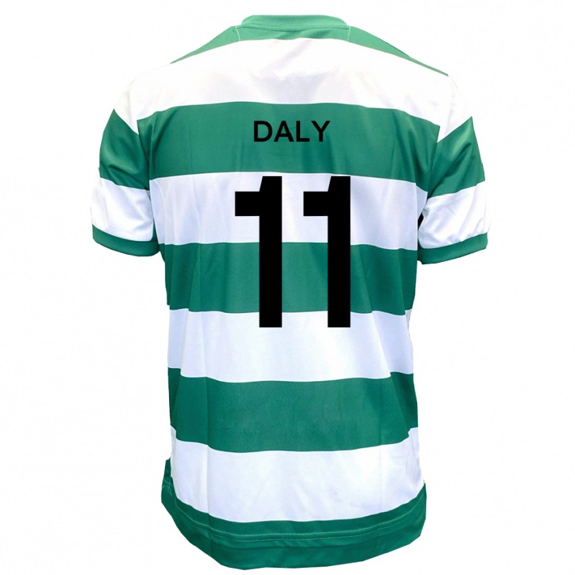 Danxen Niño Camiseta James Daly #11 Verde Blanco 1ª Equipación 2025/26 La Camisa México
