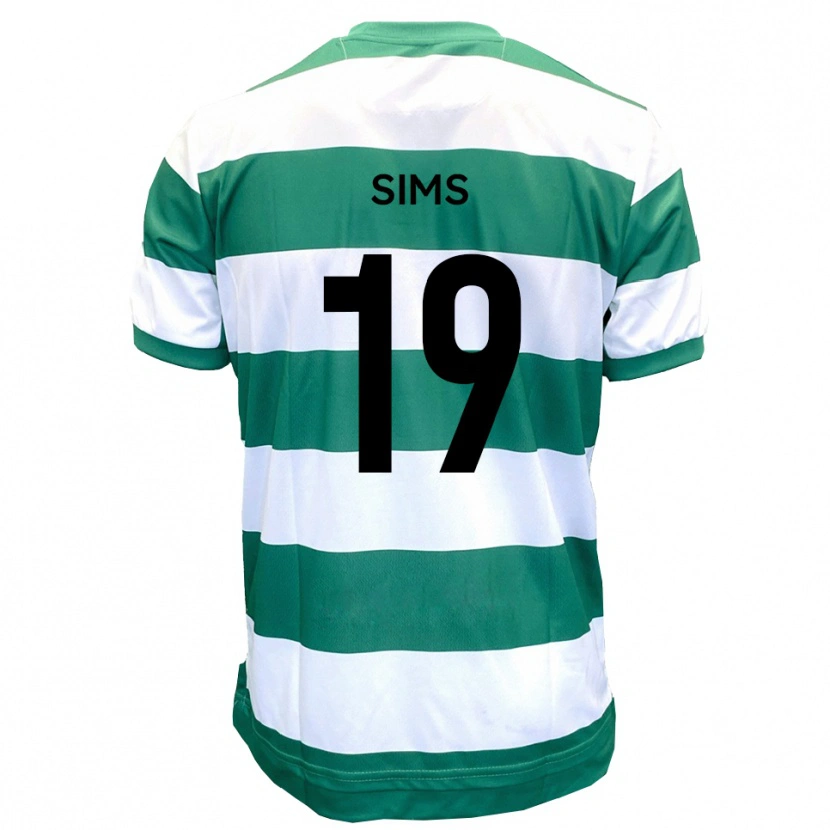Danxen Niño Camiseta Josh Sims #19 Verde Blanco 1ª Equipación 2025/26 La Camisa México