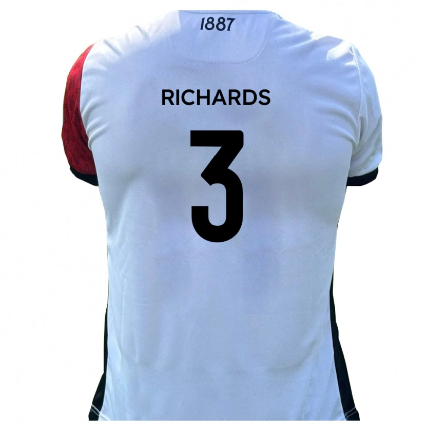 Danxen Niño Camiseta Caleb Richards #3 Rojo Blanco 1ª Equipación 2025/26 La Camisa México