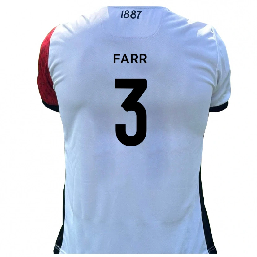 Danxen Niño Camiseta Jacob Farr #3 Rojo Blanco 1ª Equipación 2025/26 La Camisa México
