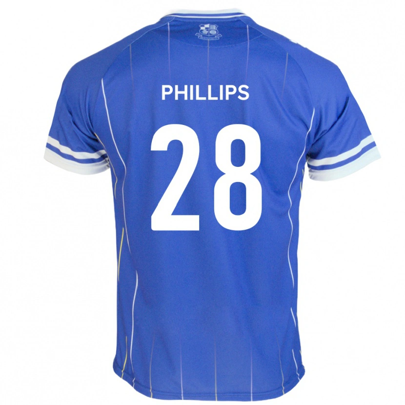Danxen Niño Camiseta Declan Phillips #28 Azul Real 1ª Equipación 2025/26 La Camisa México
