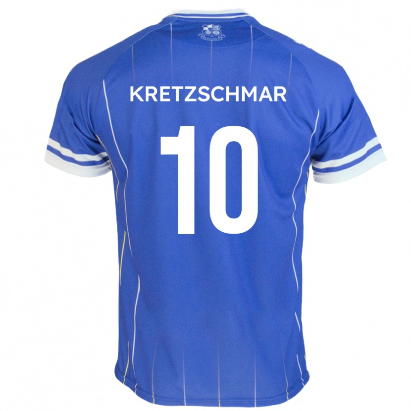Danxen Niño Camiseta Max Kretzschmar #10 Azul Real 1ª Equipación 2025/26 La Camisa México