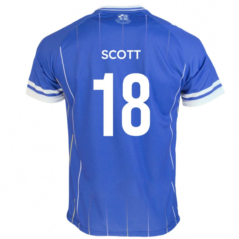 Danxen Niño Camiseta Christian Scott #18 Azul Real 1ª Equipación 2025/26 La Camisa México