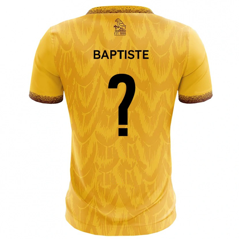 Danxen Niño Camiseta Hannah Baptiste #0 Amarillo Marrón 1ª Equipación 2025/26 La Camisa México