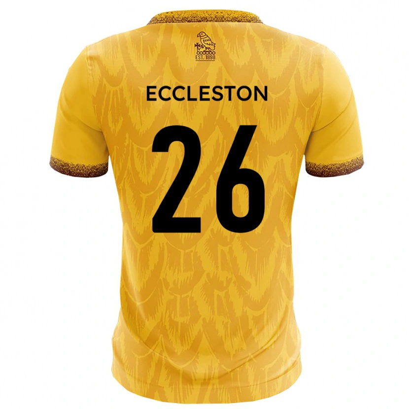 Danxen Niño Camiseta Junior Eccleston #26 Amarillo Marrón 1ª Equipación 2025/26 La Camisa México