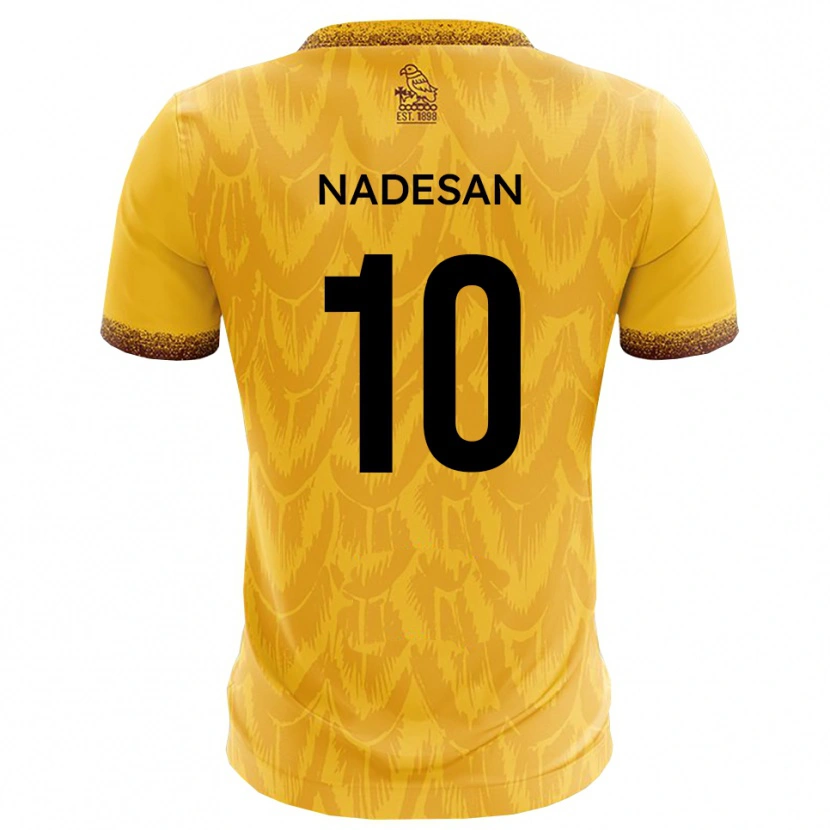 Danxen Niño Camiseta Ashley Nadesan #10 Amarillo Marrón 1ª Equipación 2025/26 La Camisa México