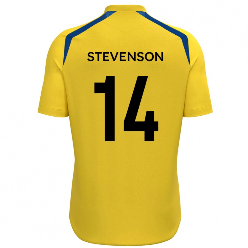 Danxen Niño Camiseta Bradley Stevenson #14 Amarillo Azul 1ª Equipación 2025/26 La Camisa México