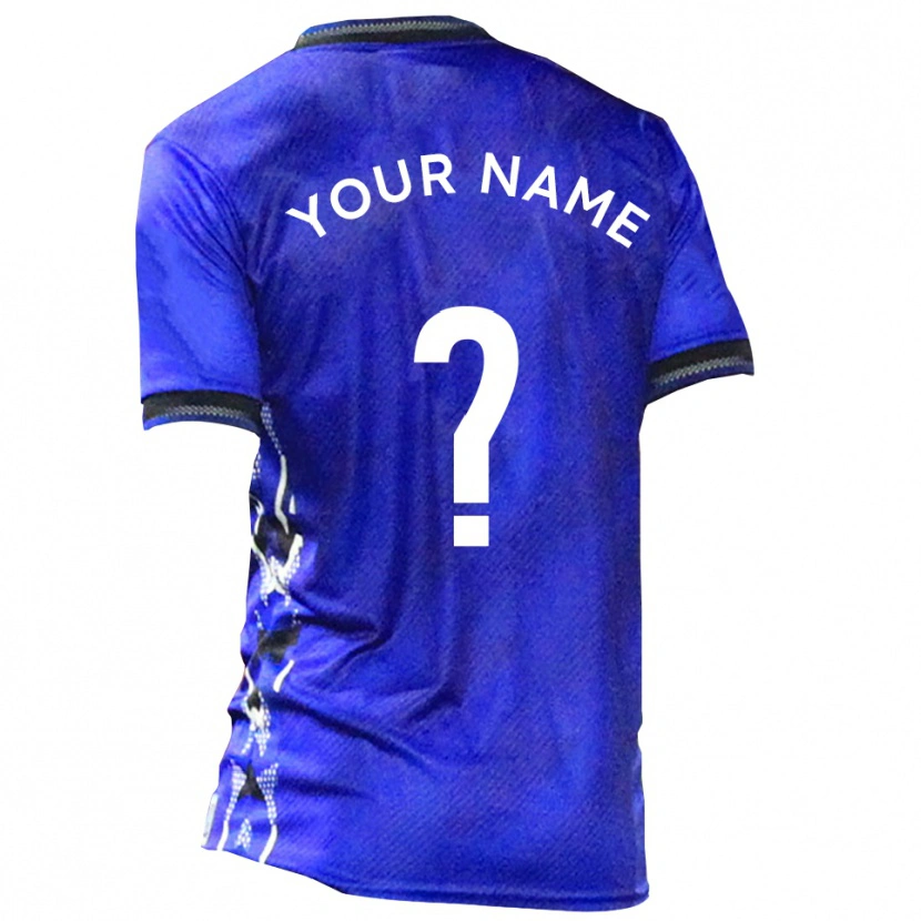 Danxen Niño Camiseta Su Nombre #0 Azul Blanco 1ª Equipación 2025/26 La Camisa México