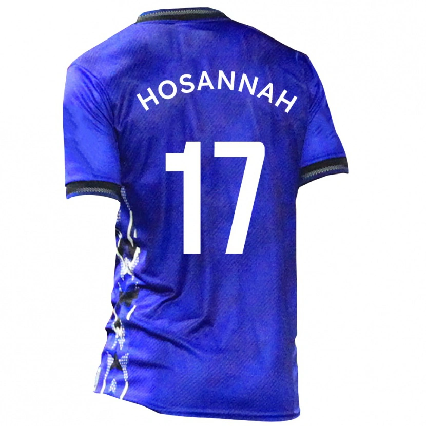 Danxen Niño Camiseta Bryce Hosannah #17 Azul Blanco 1ª Equipación 2025/26 La Camisa México