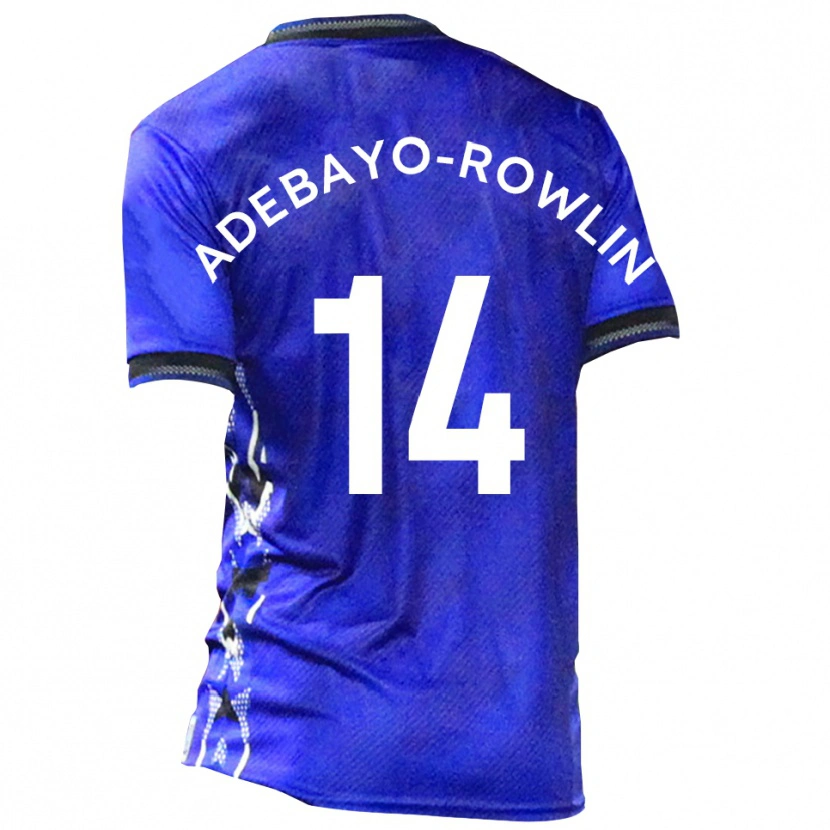 Danxen Niño Camiseta Tobi Adebayo-Rowling #14 Azul Blanco 1ª Equipación 2025/26 La Camisa México