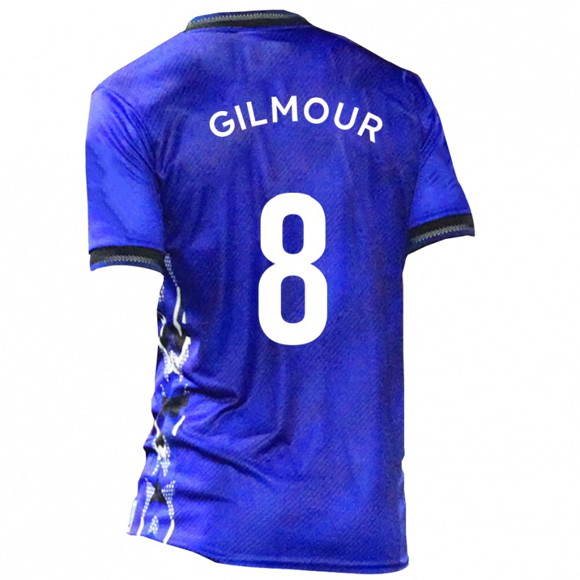 Danxen Niño Camiseta Harvey Gilmour #8 Azul Blanco 1ª Equipación 2025/26 La Camisa México
