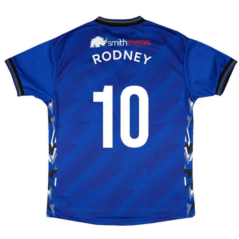 Danxen Niño Camiseta Devante Rodney #10 Azul Blanco 1ª Equipación 2025/26 La Camisa México