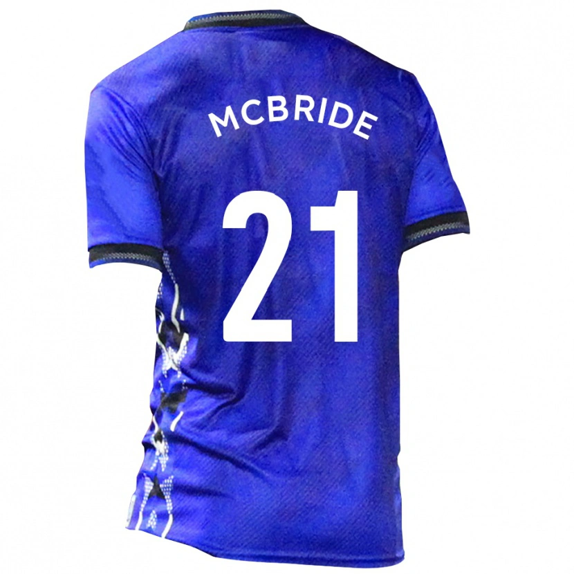 Danxen Niño Camiseta Connor Mcbride #21 Azul Blanco 1ª Equipación 2025/26 La Camisa México