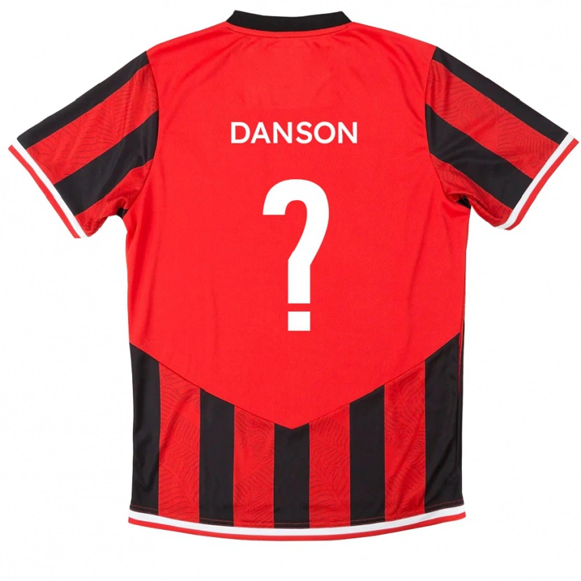 Danxen Niño Camiseta Chloe Danson #0 Rojo Negro 1ª Equipación 2025/26 La Camisa México